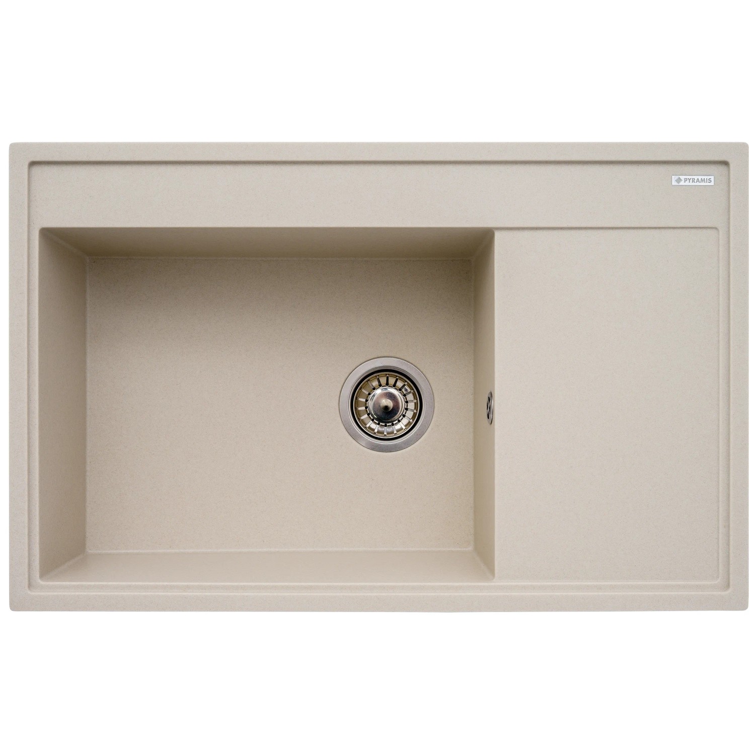 E-shop Pyramis Granitový drez s odkvapkávačom Camea 1B 1D, sand beige LH, 79 x 50 cm