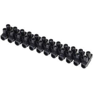 Čierne 12-pólové svorkovnice (2 kusy) pre káble 1,5-6 mm².