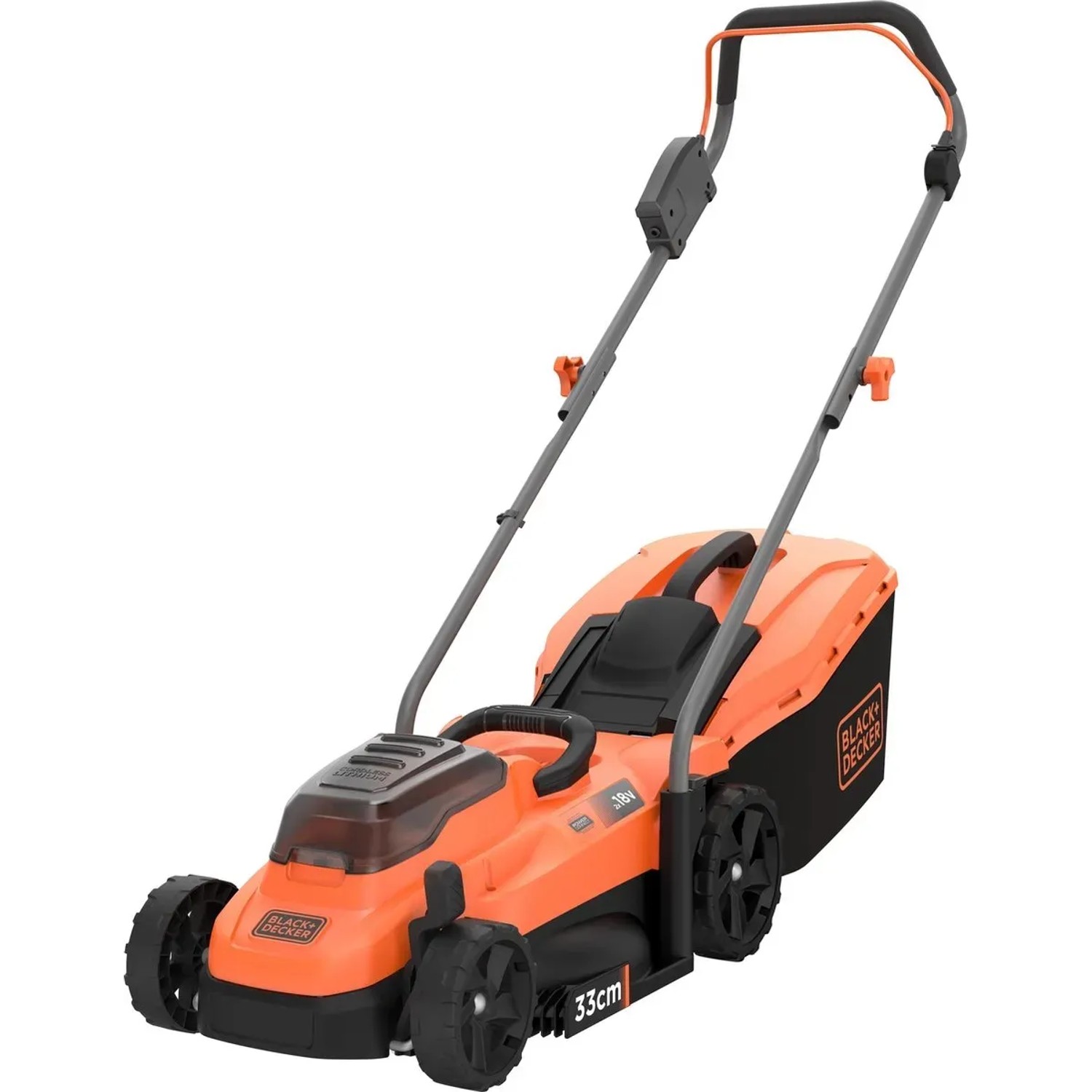 E-shop Black+Decker Aku kosačka CMW3318L2-QW 2 x 18 V/2,5 Ah