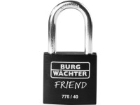Burg Wächter Visiaci zámok s cylindrickou vložkou 775 40 35 BLACK SB, čierny