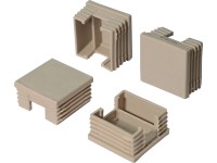 Krytky na nožičky pre hliníkový balkonový stůl Prata Ecru 4 ks