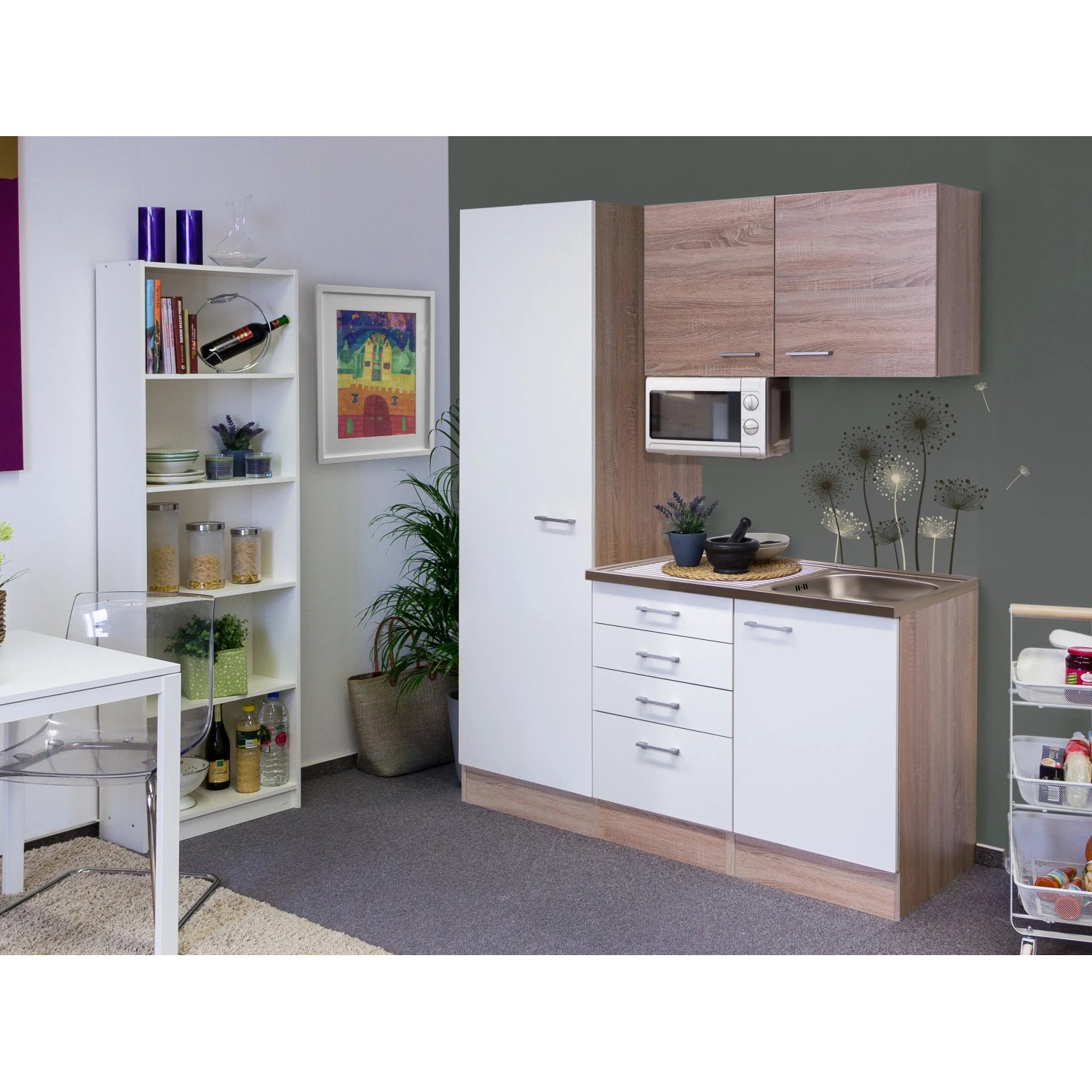 E-shop Flex-Well Kuchyňa Florida 150 cm/typ 2 - mikrovlnka