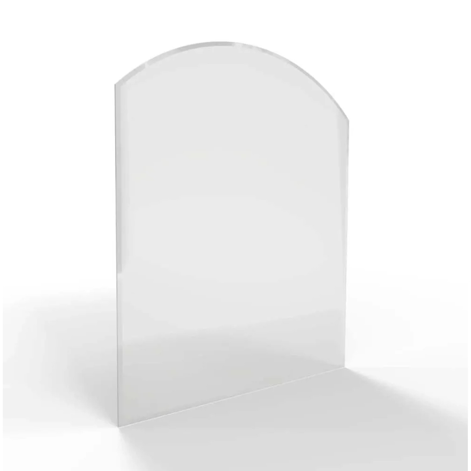 E-shop HS Flamingo Sklo pod kachle oblúk R725, číre, 1000 x 1000 x 6 mm