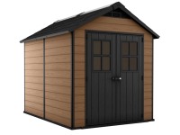Keter Plastový záhradný domček Newton 759, mahagón/antracit, 228 x 287 x 252 cm
