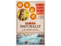 IAMS Kapsička Naturally Adult s lososom v omáčke 85 g