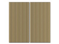 Denpanels Akustický panel WOOD Dub prírodný MDF čierna plsť 119,8 x 60 x 2 cm