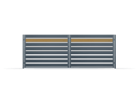 Budmat Dvojkrídlová brána Variante verzia 5 antracit/dub bielený, 140 x 415 cm