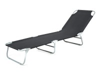 Lehátko plážové SUNBAY antracit 186 x 53 x 24 cm