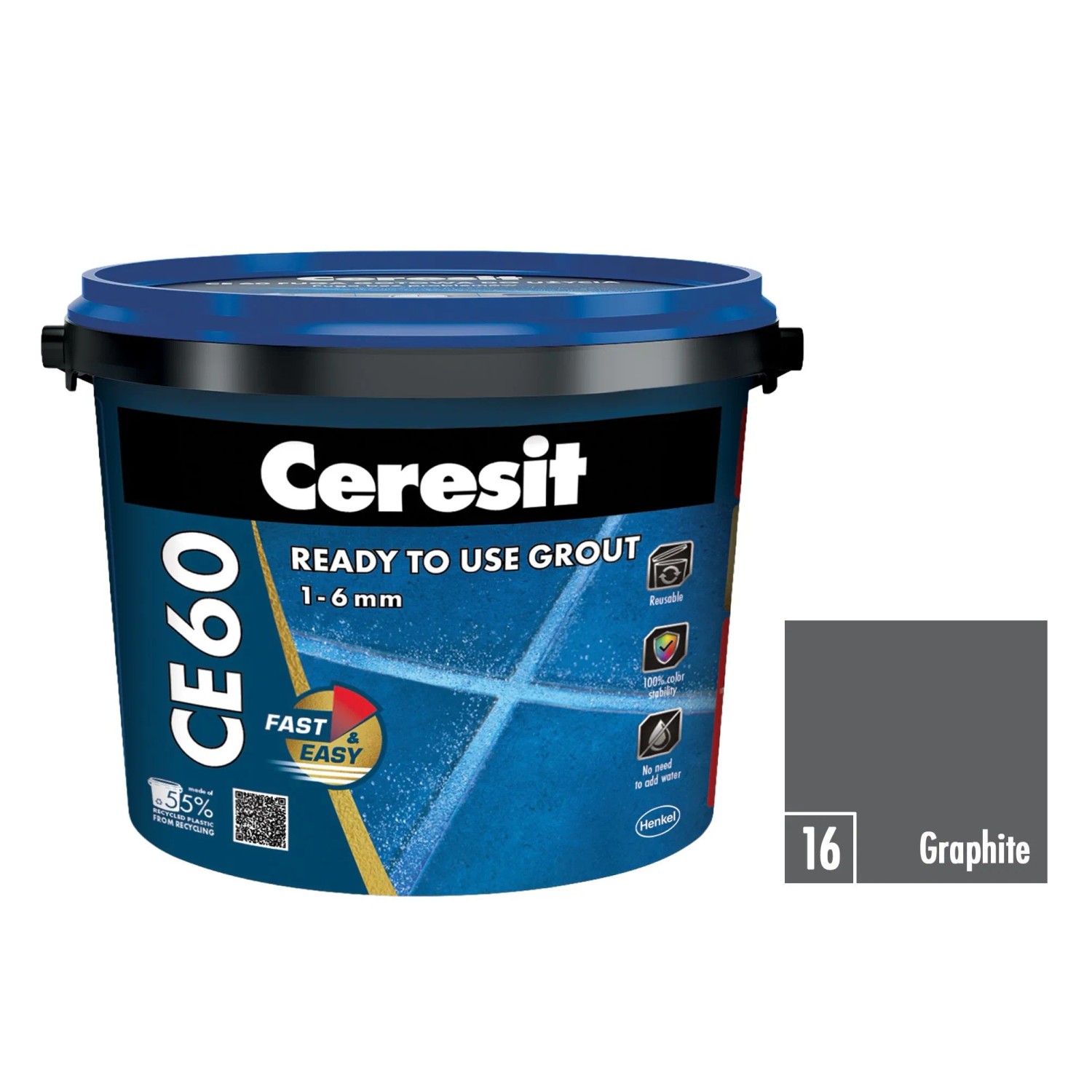 E-shop Ceresit Škárovacia hmota pripravená na okamžité použitie CE 60 graphite 2 kg