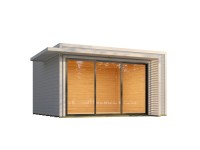 Weka Drevený záhradný domček Amberley 1 44mm V1, sivá-biela, 400 x 400 cm Weka Drevený záhradný domček Amberley 1 44mm V1, sivá-biela, 400 x 400 cm