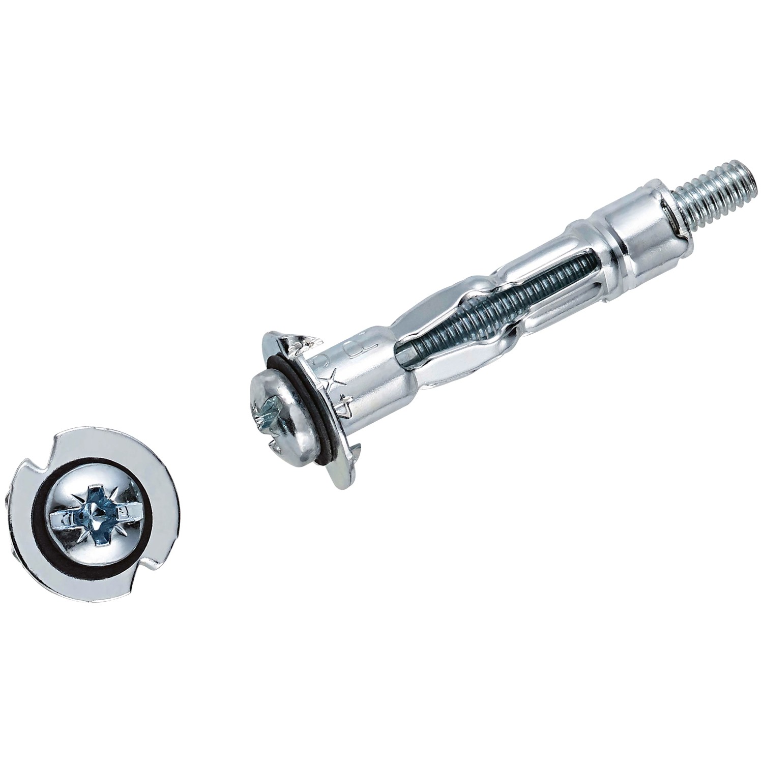 E-shop LUX-TOOLS Kovová dutinová hmoždinka 4 x 32 mm. vr. skrutiek PZ2 M4 x 41 mm, 4 ks