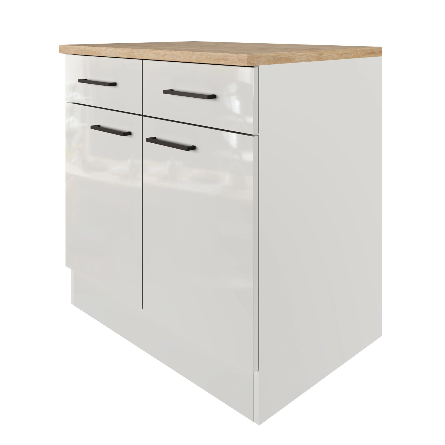 E-shop Flex-Well Kuchynská skrinka Lund spodné zásuvky + dvierka 80 x 85 x 57,1 cm