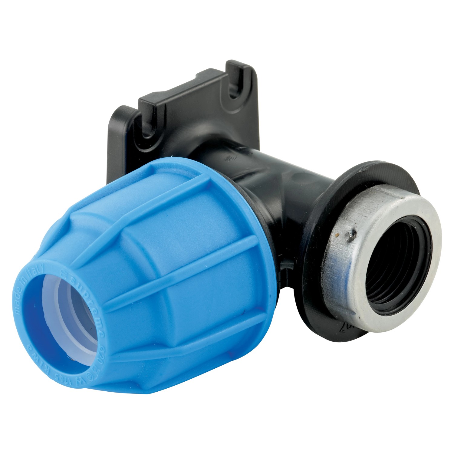 E-shop LUX-TOOLS Classic PE nástenné koleno 90° 20 mm s vnútorným závitom 18,6mm (1/2")