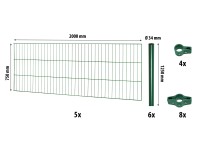 Floraworld Súprava drôtených plotových panelov so stĺpikmi, zelená, 75 cm x 10 m Floraworld Súprava drôtených plotových panelov so stĺpikmi, zelená, 75 cm x 10 m