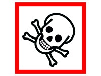 Tabuľka Symbol GHS 06 TOXICKÉ 105 mm x 105 mm