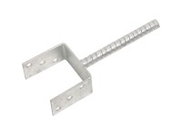 Pätka tvar U pre zabetónovanie s roxorom 20 mm, šírka 101 mm Pätka tvar U pre zabetónovanie s roxorom 20 mm, šírka 101 mm