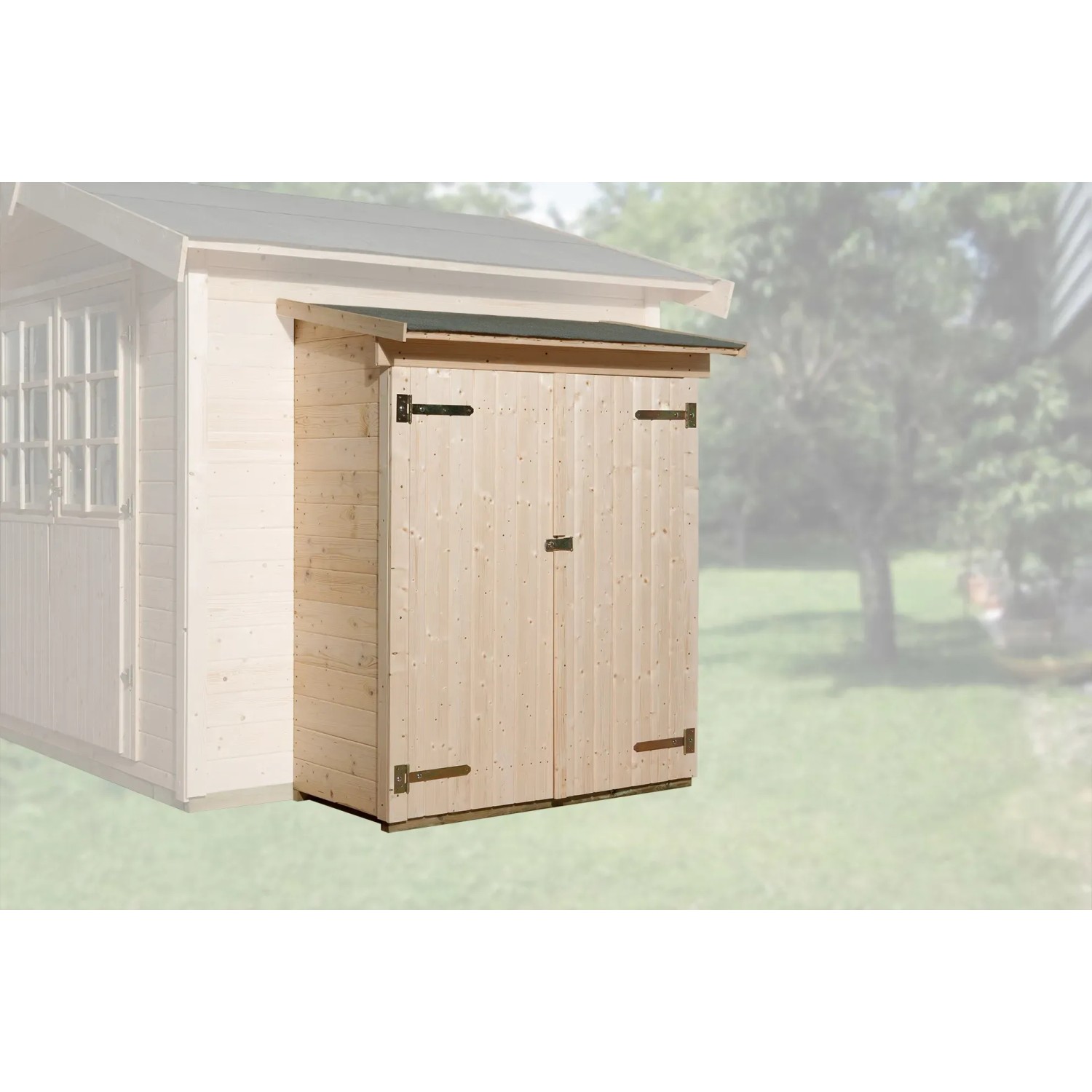 E-shop Weka Prístavbová skriňa pre domčeky s hr. stien 19/21 mm, prírodná, 65 x 128 cm
