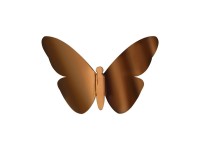 Crearreda Nástenná 3D dekorácia, bronzové motýle, 10 ks