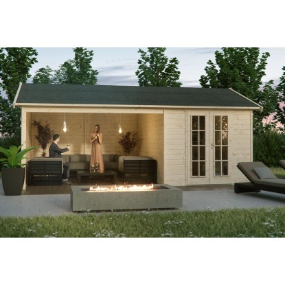 Skan Holz Záhradný domček Tilburg prírodný, 613 x 380 cm