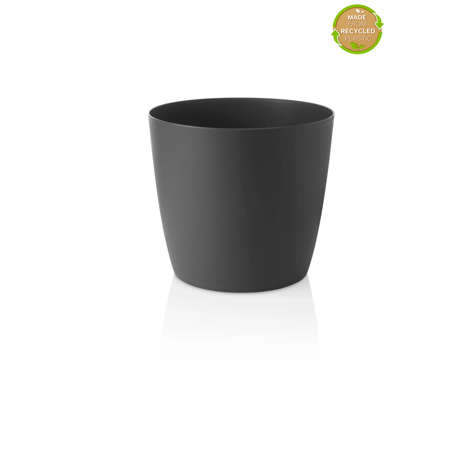 E-shop Flower Lover Kvetináč s kolieskami ELLA TWIST'n'ROLL, antracit matná, pr. 30 cm