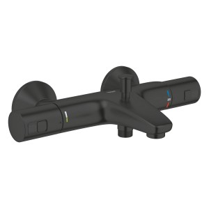 Čierna termostatická vaňová batéria Grohe QuickFix Precision Start.