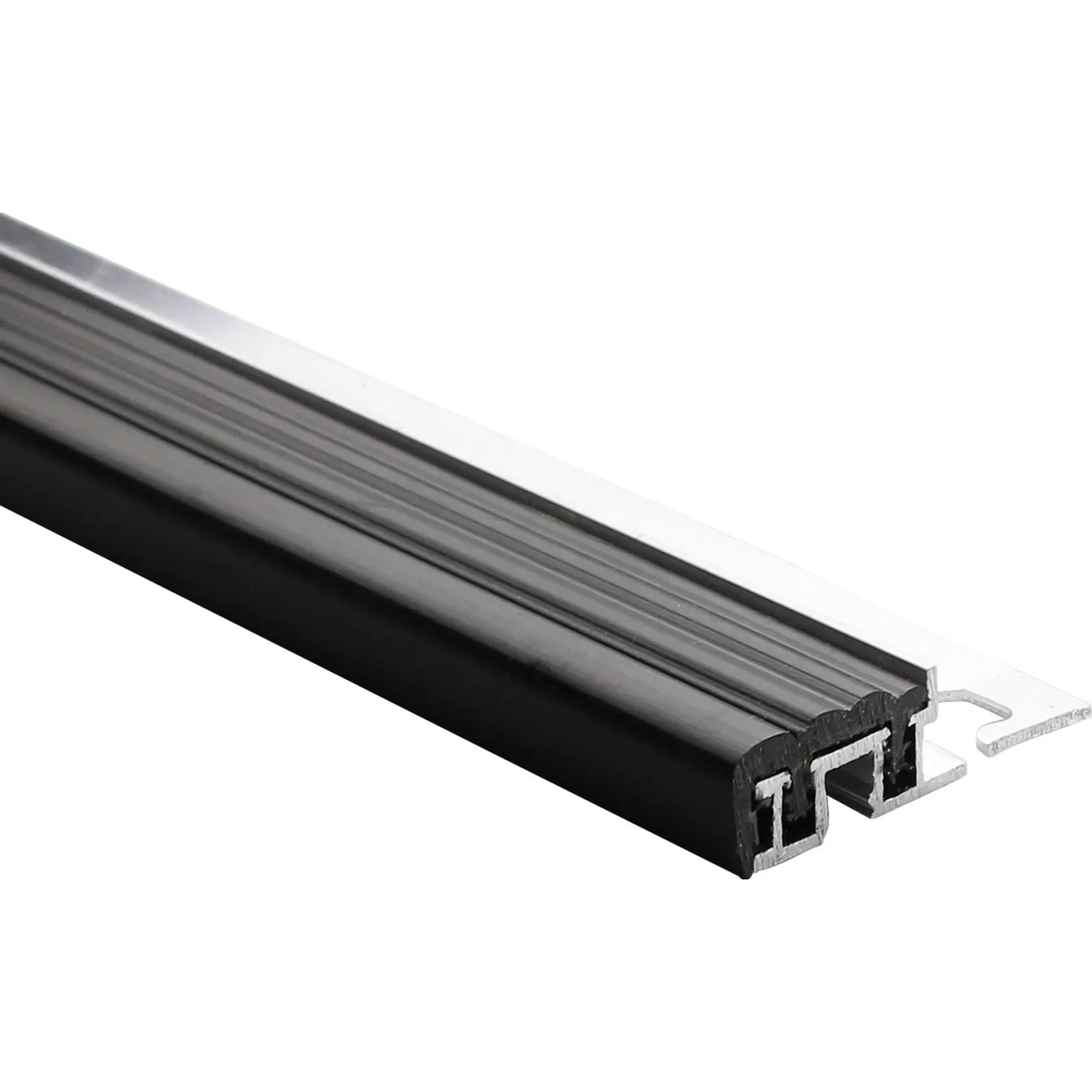 E-shop Schodový profil 10 mm x 900 mm hliník a PVC čierny