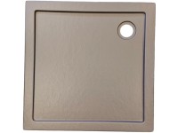 SANOTECHNIK Hranatá sprchová vanička s kamenným efektom sivá 80 x 80 x 4 cm