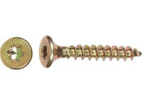 Uni skrutky so zápustnou hlavou TX10 plný závit žlto pozink. 3x12 mm-na váhu Uni skrutky so zápustnou hlavou TX10 plný závit žlto pozink. 3x12 mm-na váhu