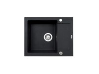 Pyramis Granitový drez s odkvapkávačom Mido 1B 1D, black, 62 x 50 cm Pyramis Granitový drez s odkvapkávačom Mido 1B 1D, black, 62 x 50 cm