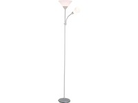 CMI Stojanová lampa s čítacím svetlom strieborným