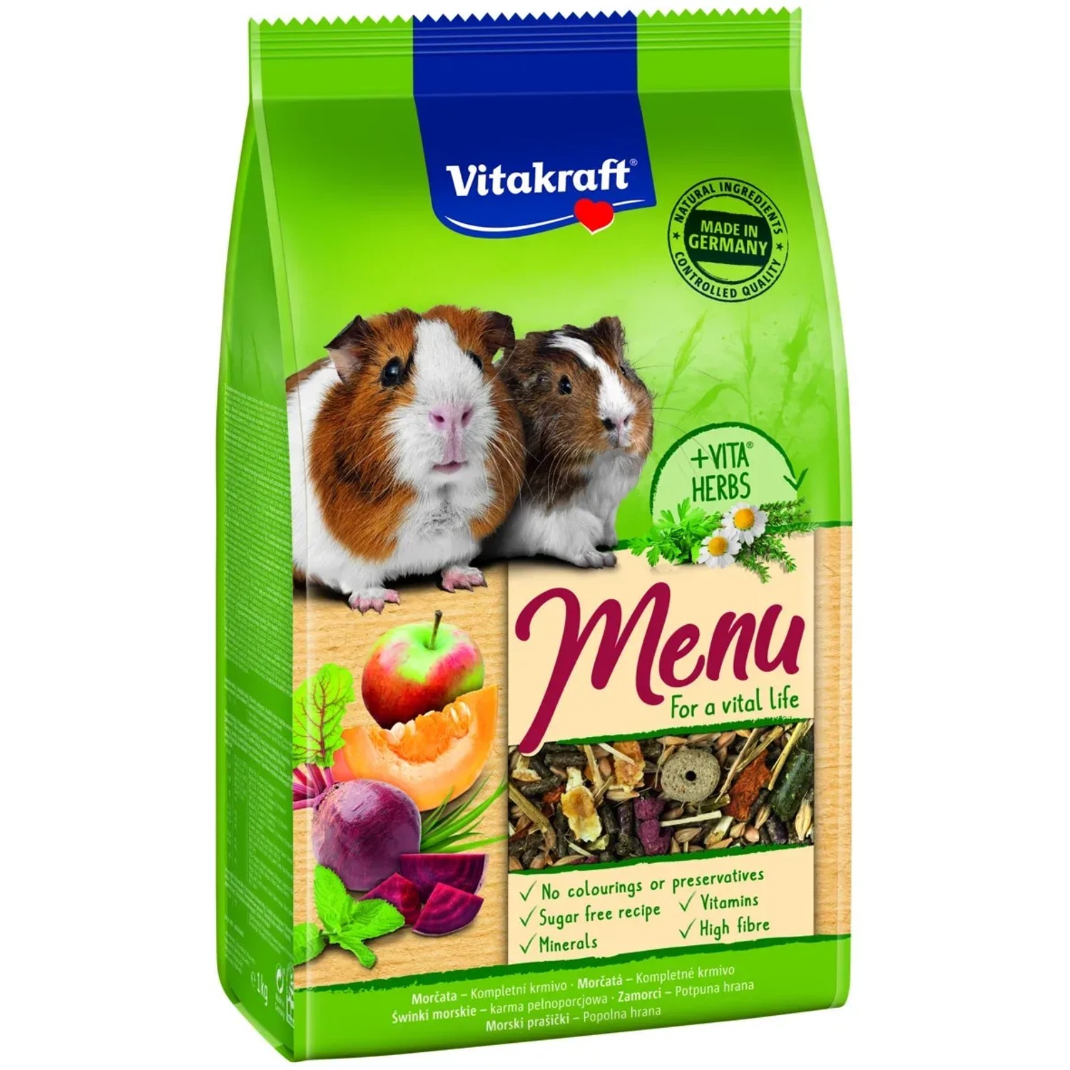 E-shop Vitakraft Kompletné krmivo pre morčatá Menu 1 kg