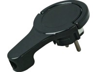 Kopp Extra plochá uhlová zástrčka čierna