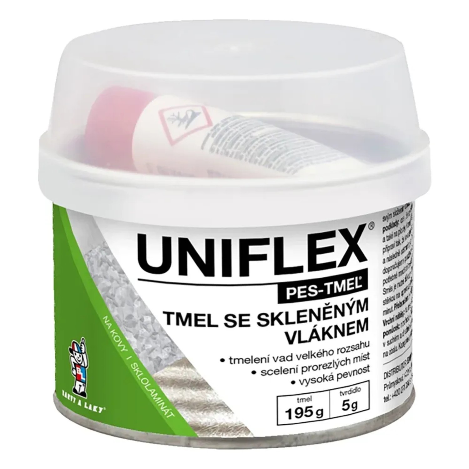 E-shop Uniflex Vlákno polyesterový tmel 192 g + 8 g