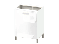 Black&White Style Spodná skrinka Nikki D60 lesklá biela, 81,5 x 60 x 45,6 cm