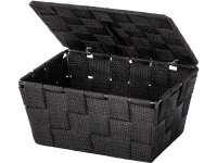 Wenko Kúpeľňový kôš Adria s vekom čierny