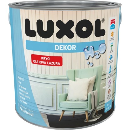 LUXOL Krycia olejová lazúra DEKOR škandinávska biela 2,5 l
