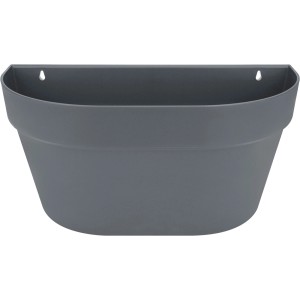 Antracitový závesný kvetináč na stenu Elho Loft urban, 40x19 cm, ideálny na balkóny a nástenné mriežky.