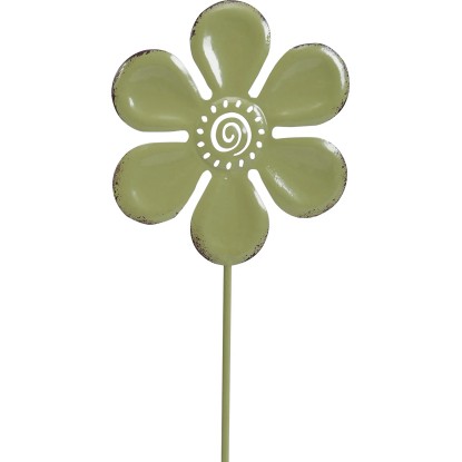 Záhradný zápich kvetina, antická zelená, 90 x 16 x 0,5 cm