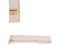 Mica Decorations Bavlnený behúň na stôl Villia, béžová, 180 x 45 cm