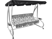 Strecha pre 4-miestnu hollywoodsku hojdačku Talca, tmavo sivá, 145 x 257 cm