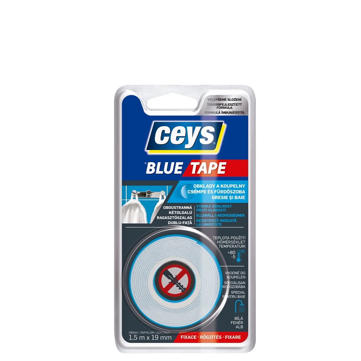 E-shop Ceys Lepiaca páska na obklady a kúpeľne BLUE TAPE 1,5 m x 19 mm