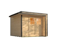 Weka Drevený záhradný domček Amberley 28mm V3, prírodný, 300 x 300 cm Weka Drevený záhradný domček Amberley 28mm V3, prírodný, 300 x 300 cm