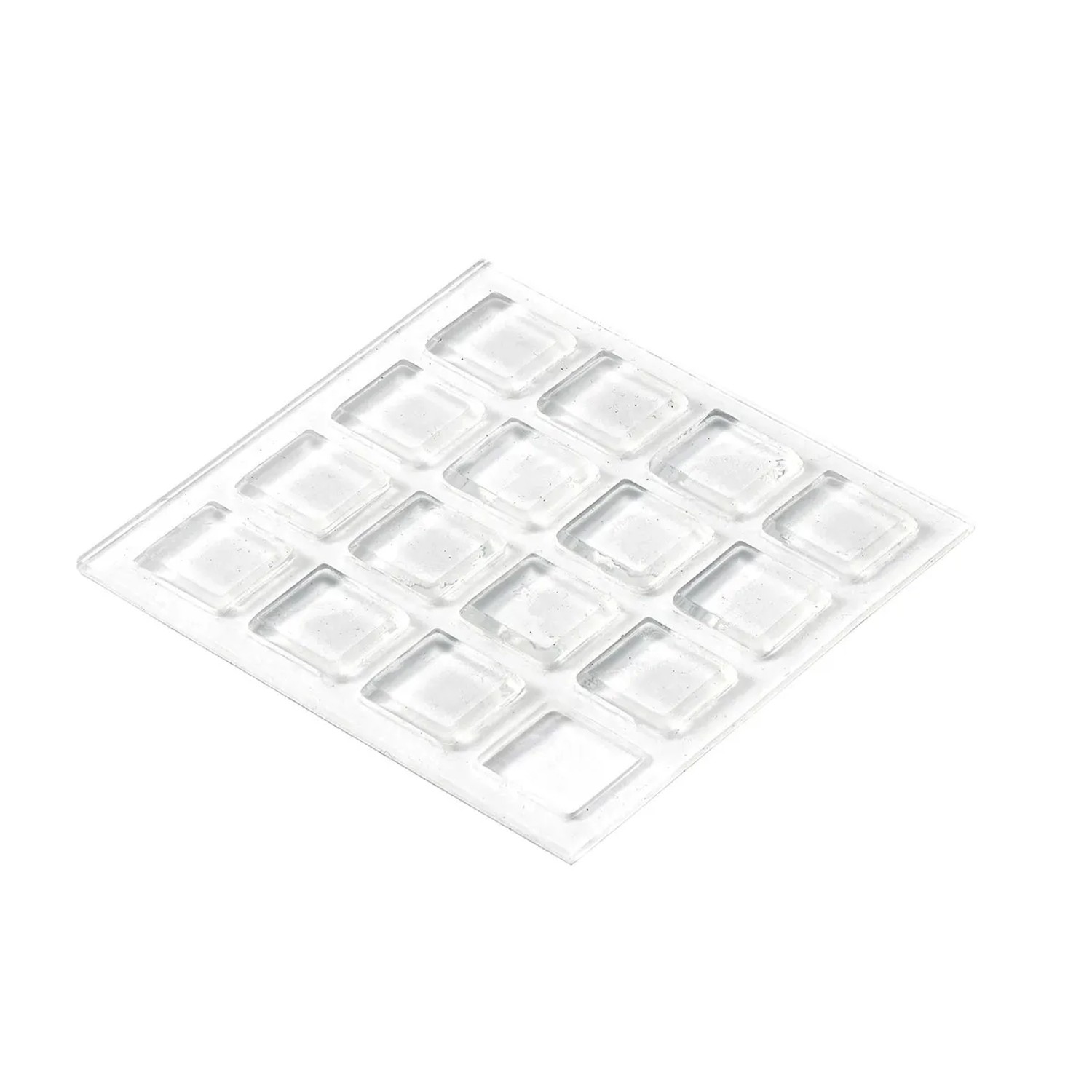 E-shop Hettich Samolepiace dverné zarážky, transparentné, 10 x 10 x 2 mm, 16 ks