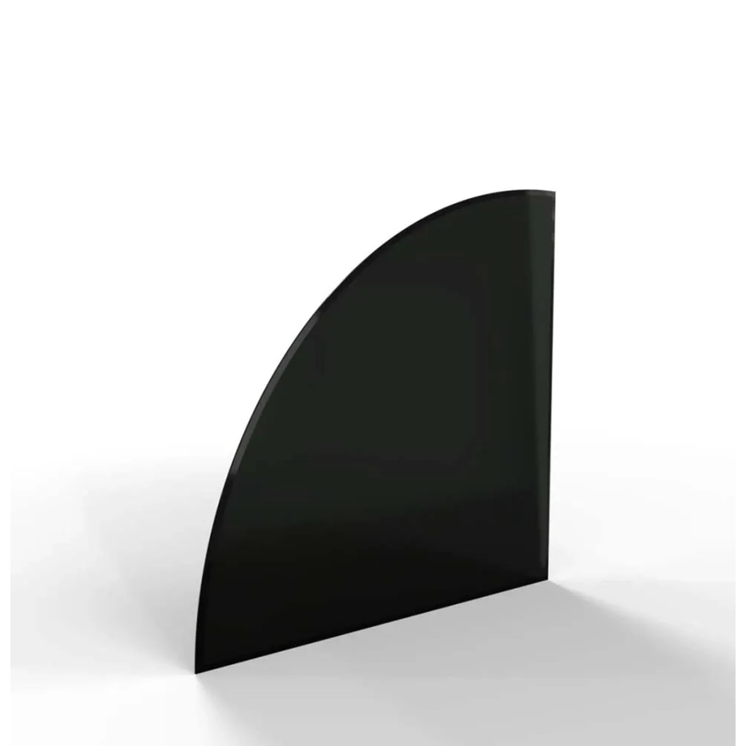 E-shop HS Flamingo Sklo pod kachle výseč, čierne, 1000 x 1000 x 6 mm