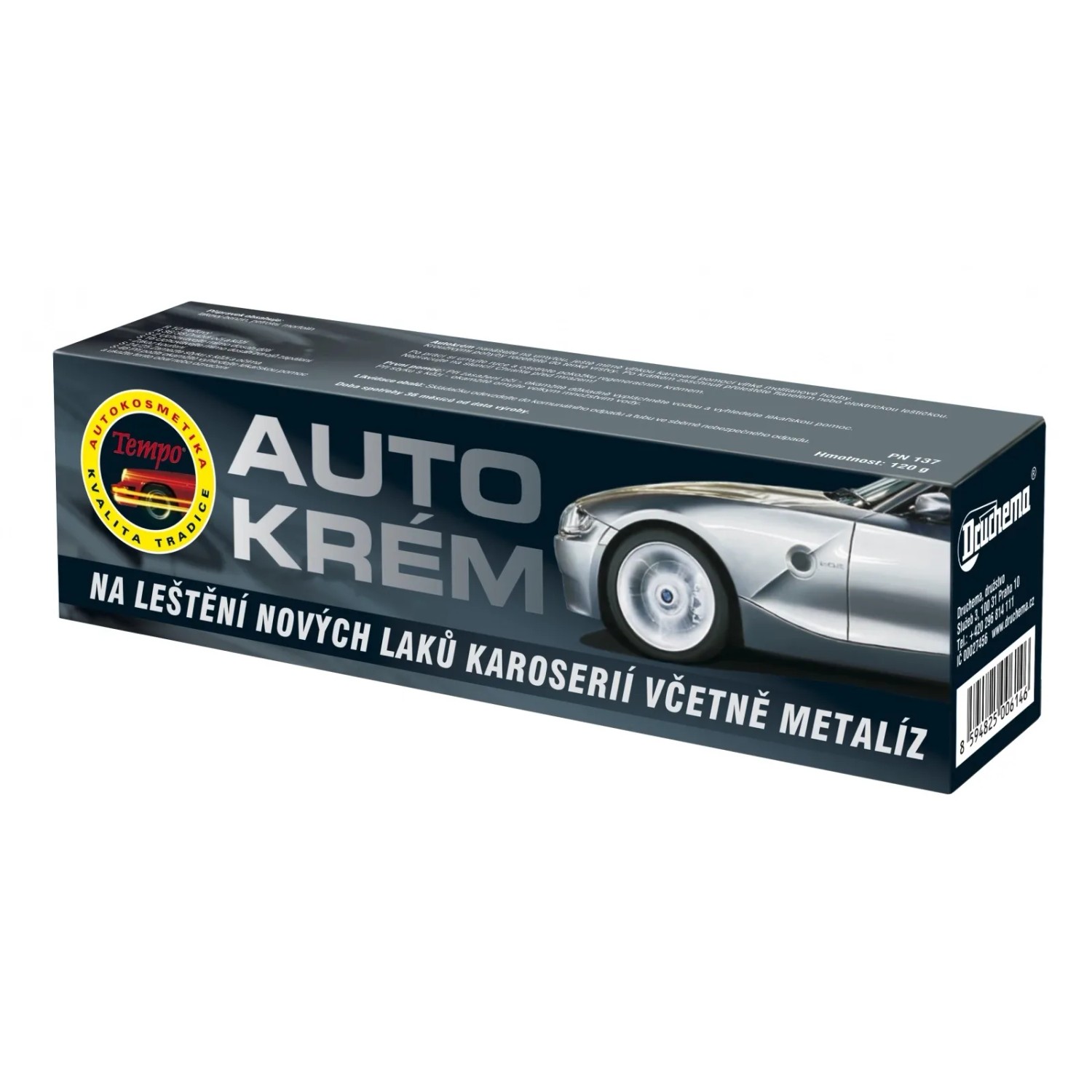 E-shop Druchema Autokrém Tempo na leštenie lakov karosérií vrátane metalíz 120 g
