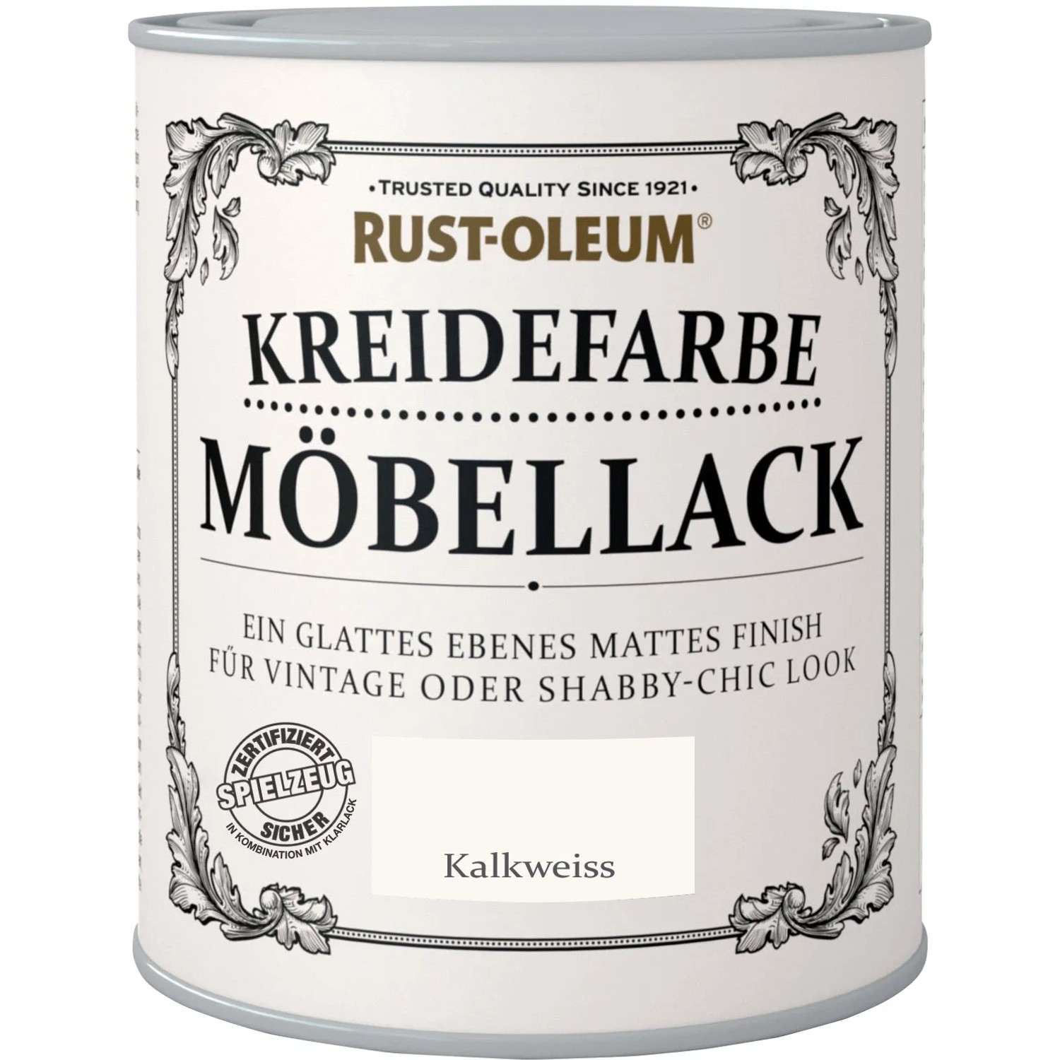E-shop Rust-Oleum Kriedová farba na nábytok, kriedová biela matná, 750 ml