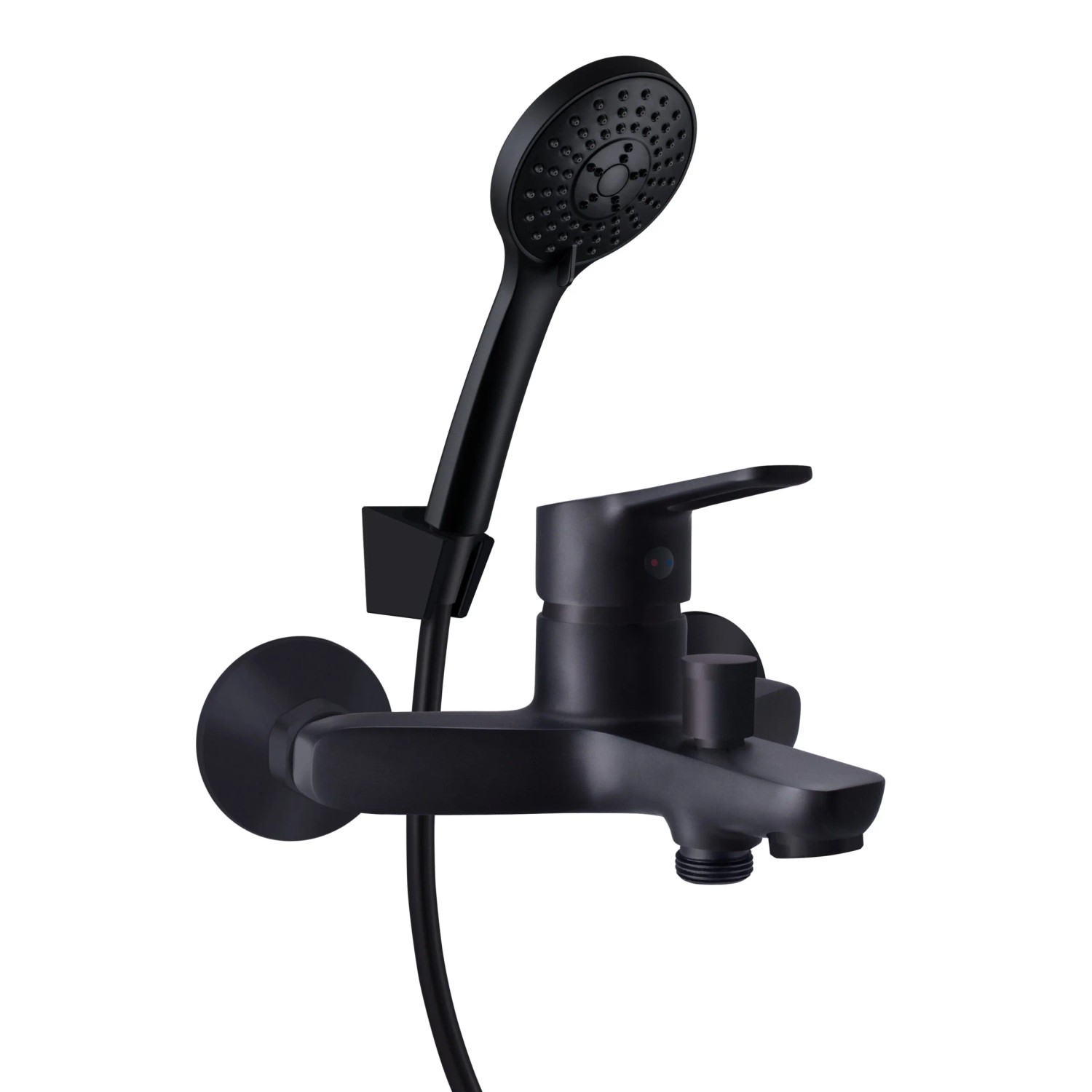 E-shop Rubineta Nástenná vaňová batéria Uno-10/K s príslušenstvom, 150 mm, čierna