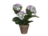 Mica Decorations Umelá hortenzia, fialová, pr. 35 x 40 cm