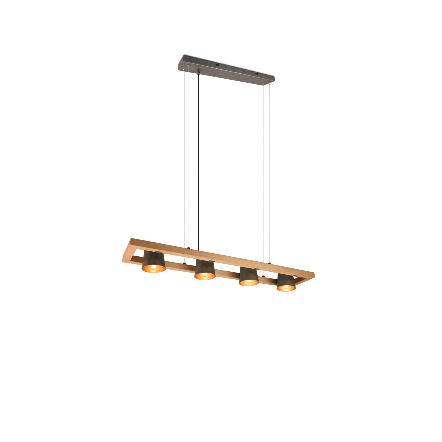 E-shop Trio Závesné svietidlo Bell starožitný nikel 1500 x 1000 x 210 mm