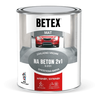 BETEX Základná aj vrchná farba na betón S2131 2v1, 0840 červenohnedá 800 g
